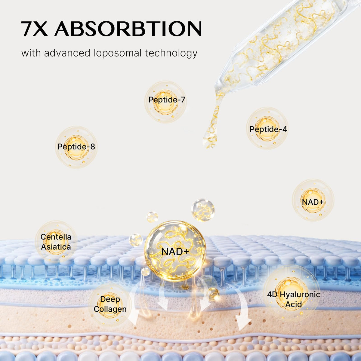 Ficeco ingredients label showing peptides and hyaluronic benefits