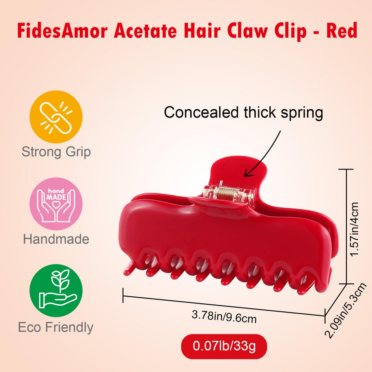 FidesAmor acetate texture close-up highlighting smooth hypoallergenic surface benefit