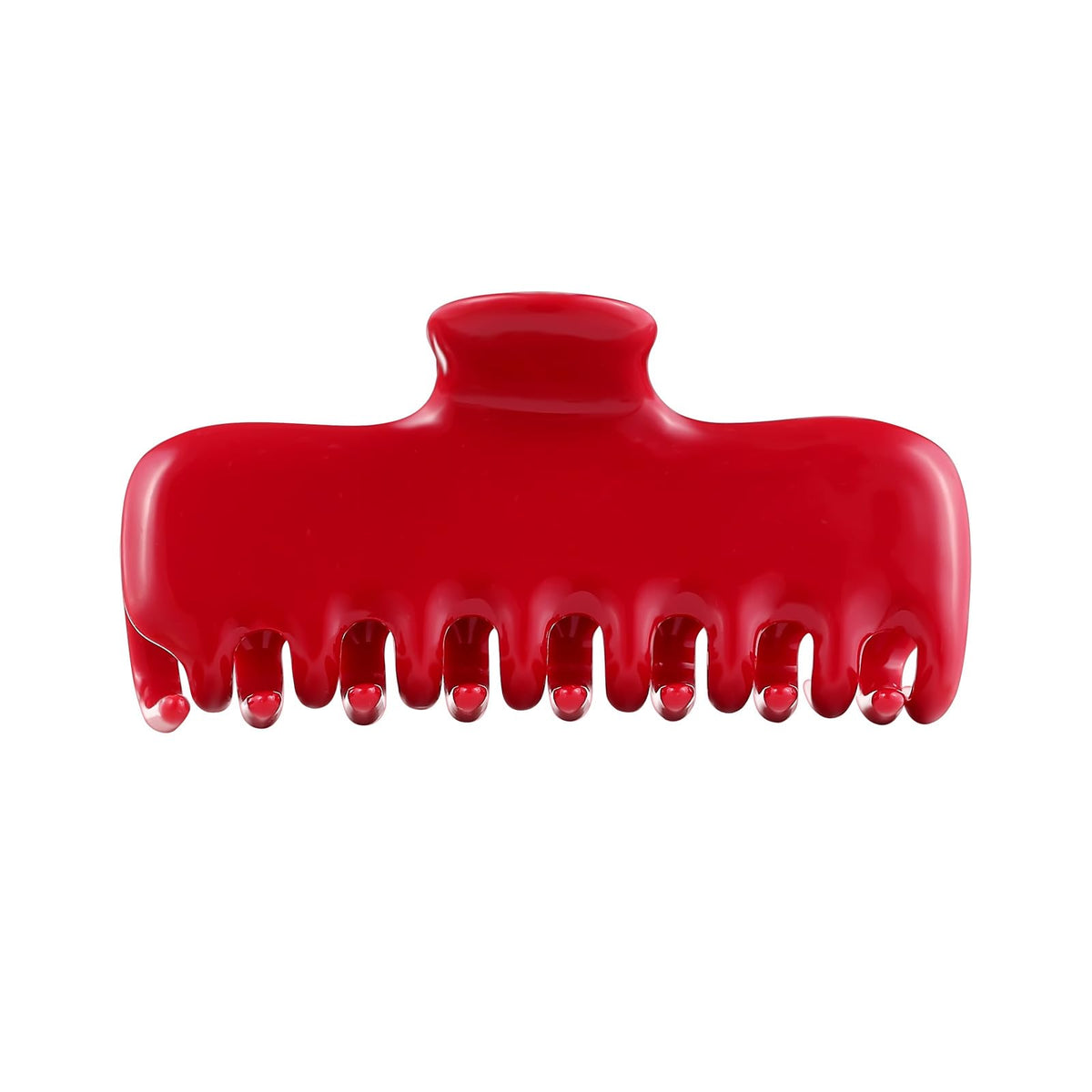 FidesAmor red rectangular clip front view showing sleek glossy finish and secure hold