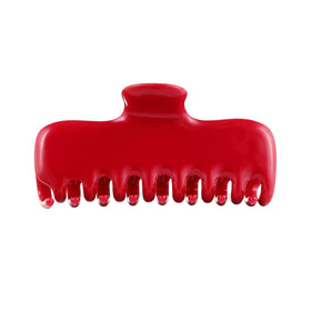 FidesAmor red rectangular clip front view showing sleek glossy finish and secure hold