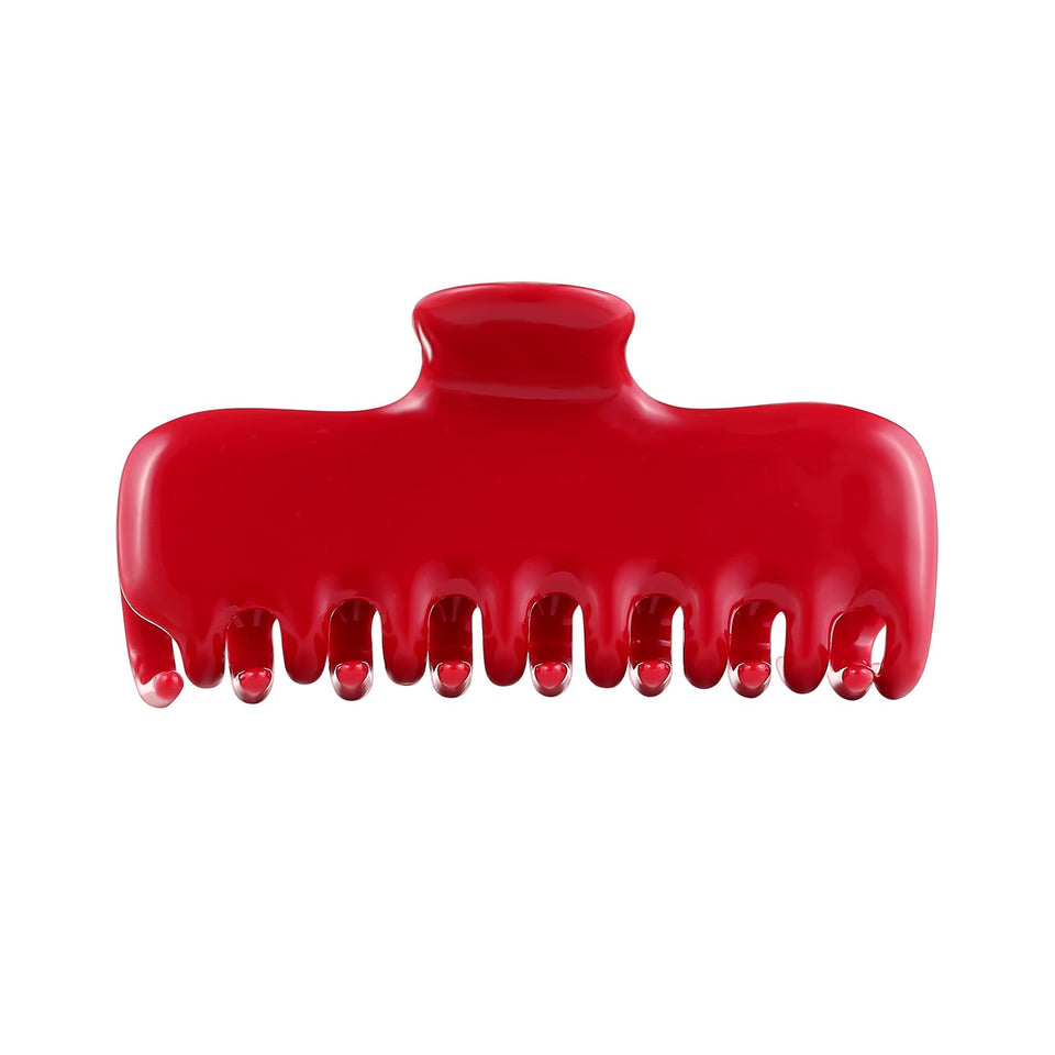 FidesAmor red rectangular clip front view showing sleek glossy finish and secure hold