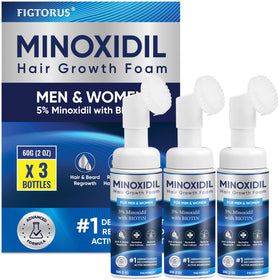 FIGTORUS front packaging showing 5% Minoxidil foam benefits
