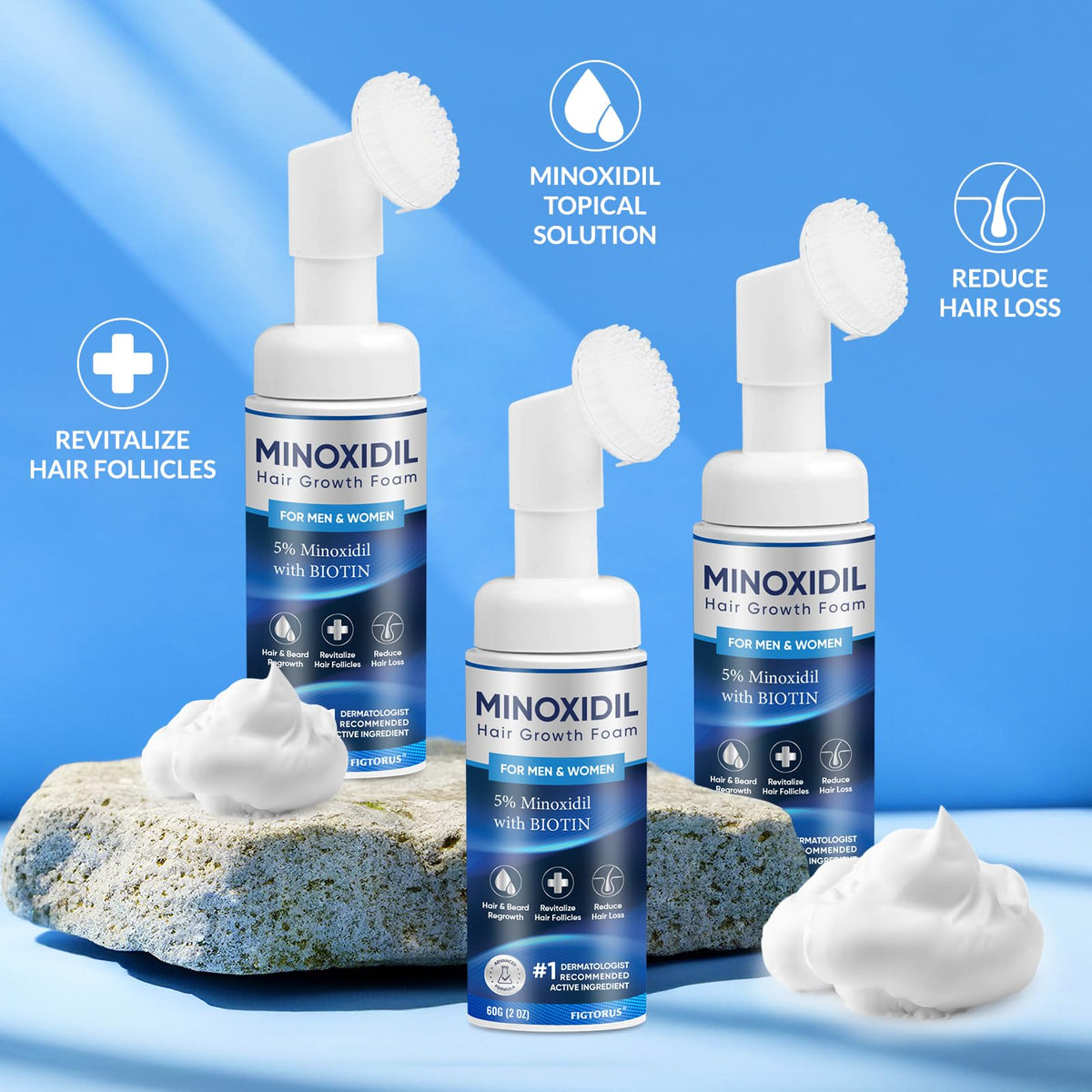FIGTORUS foam texture on hand showing lightweight absorption benefit