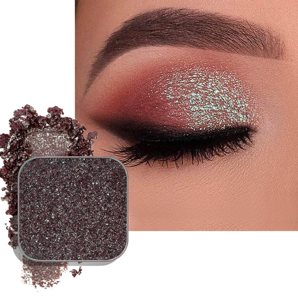 Fillwie front pan showing mauve taupe shade and magnetic refill benefit