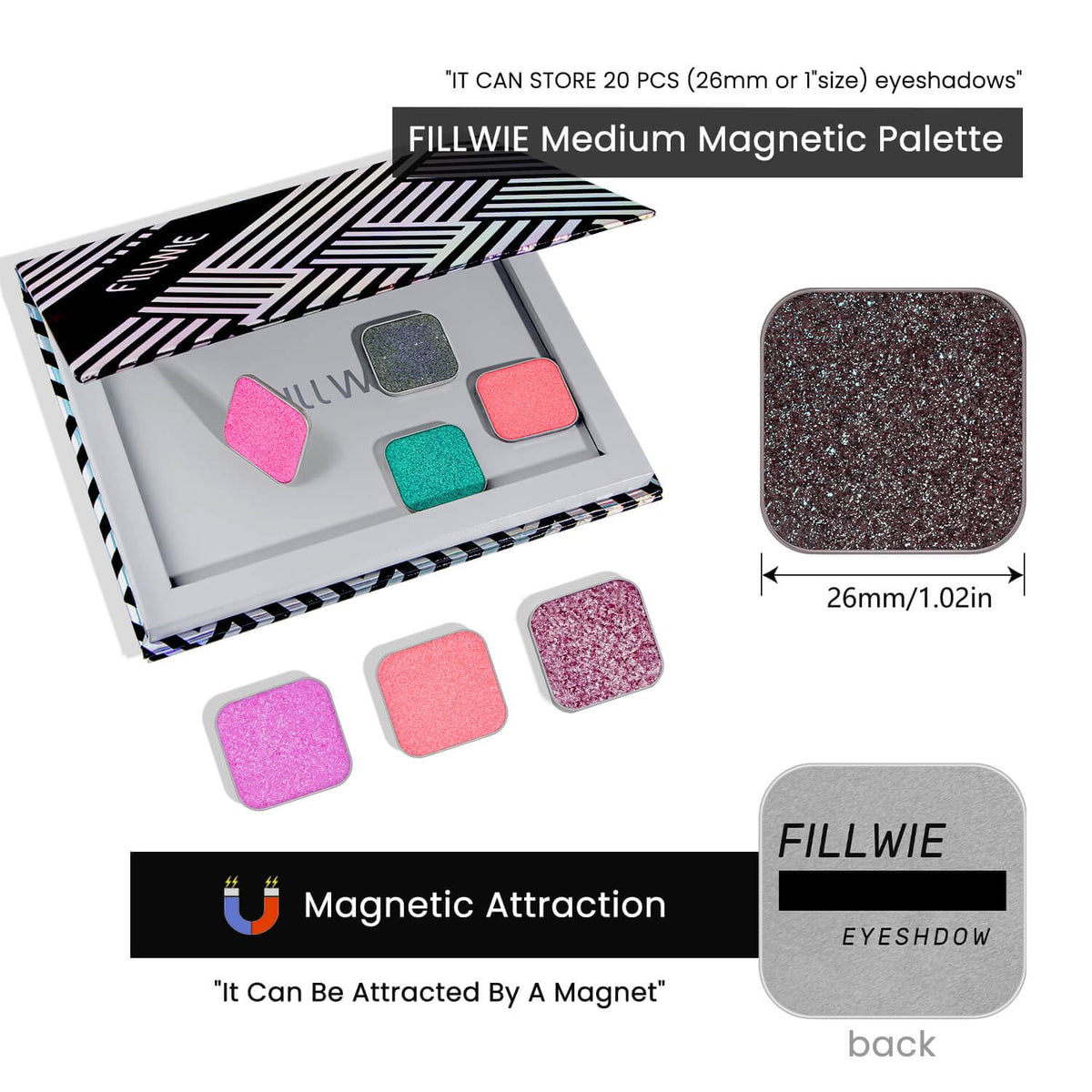 Fillwie pan beside a coin to show compact size and travel-friendly design