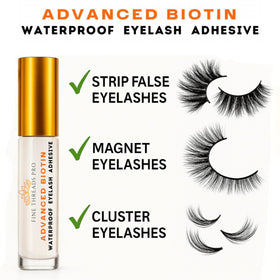 Fine Threads Pro biotin ingredient visual suggesting lash-strengthening support