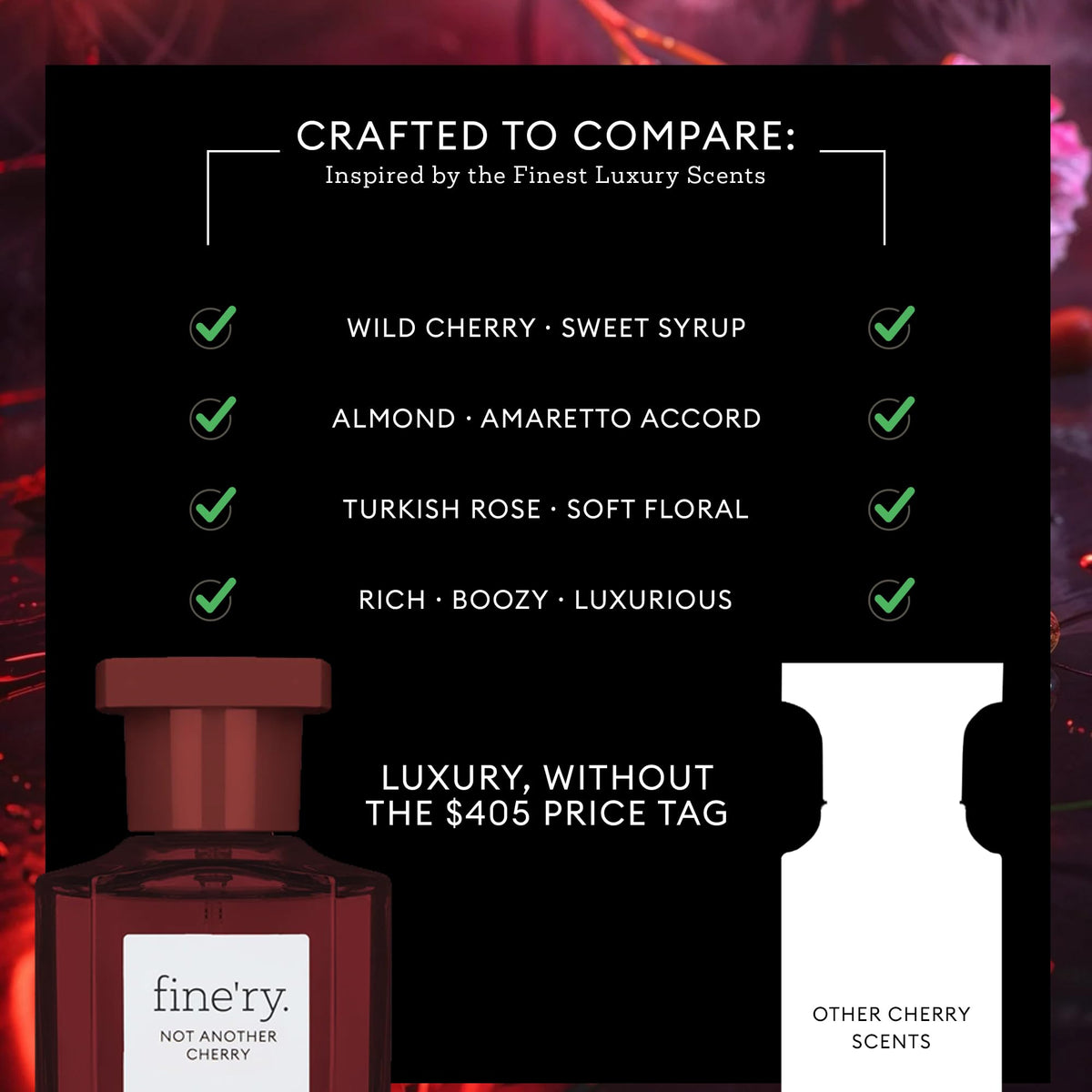 Fine'ry being sprayed on hair showing lightweight mist and lasting fragrance benefit
