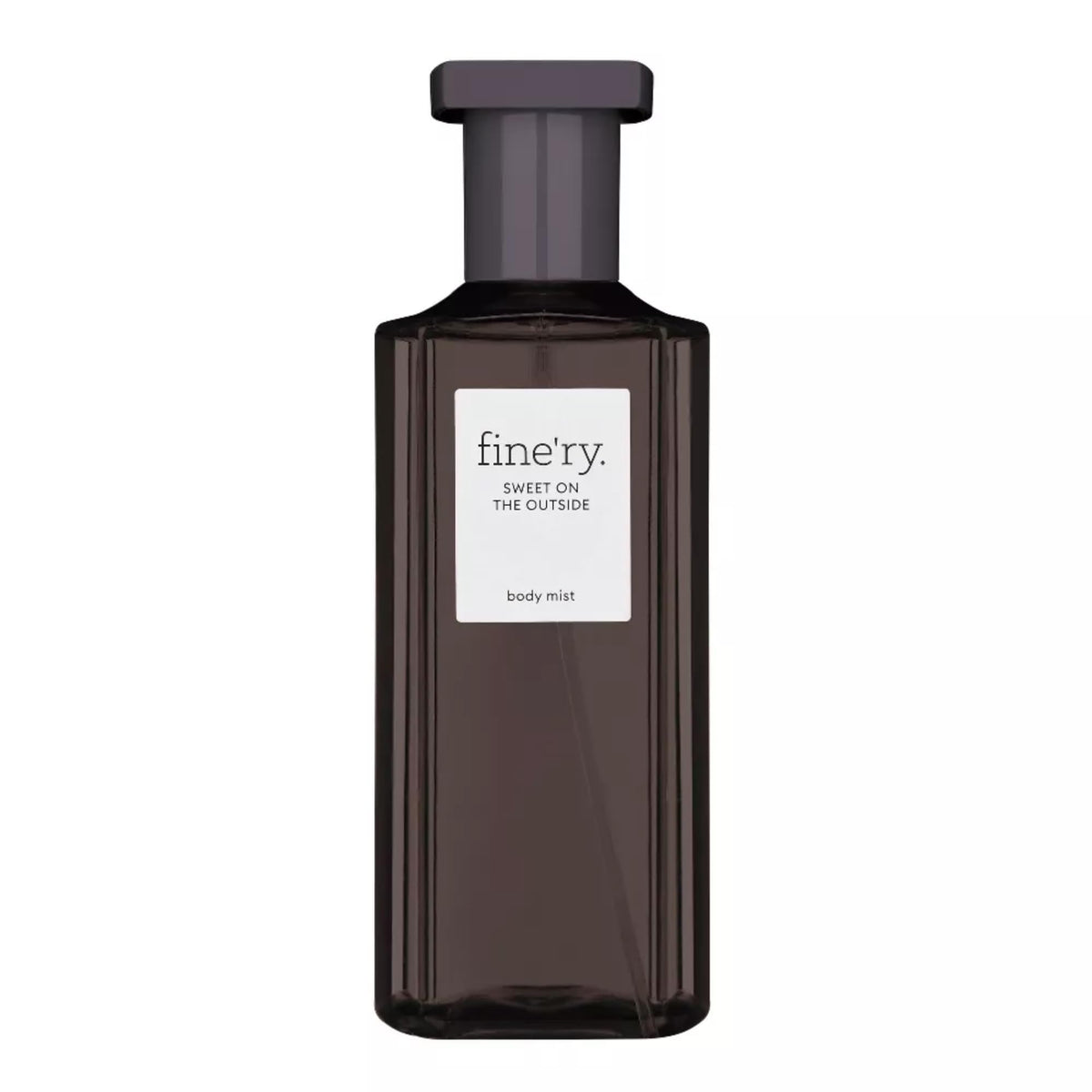 Fine'ry front bottle showing label and elegant mist, highlights premium appeal