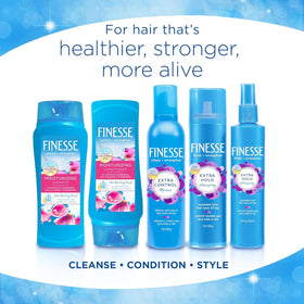 FINESSE lifestyle hair after use shows softened frizz-controlled hair