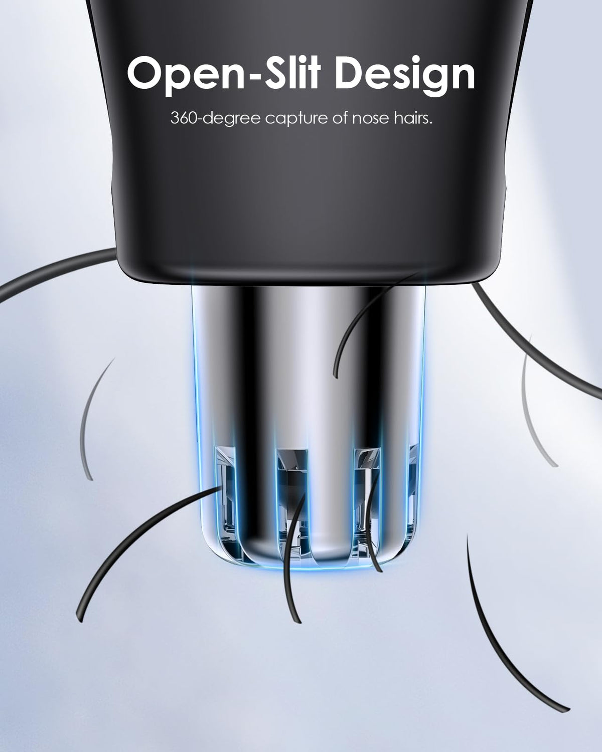 FINETCH top view showing enlarged slit for easier hair entry and efficiency