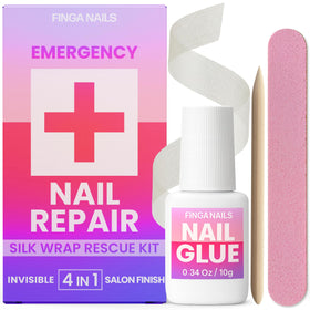 Finga-Nails front packaging showing kit components and quick benefit