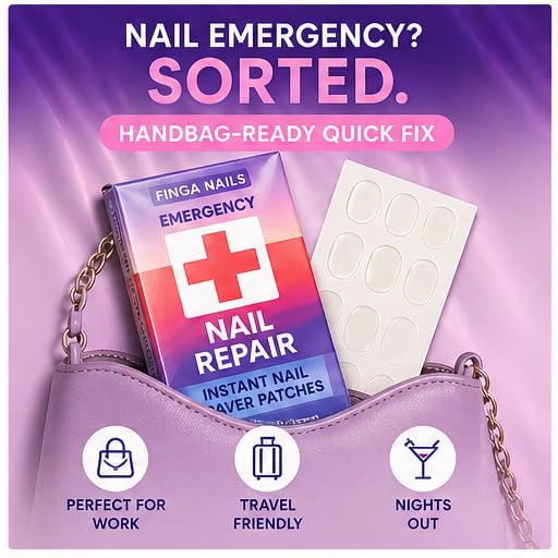 Finga-Nails patch hidden under polish demonstrating discreet finished look