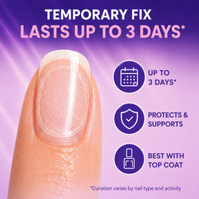 Finga-Nails patch on finger for scale comparison and everyday durability