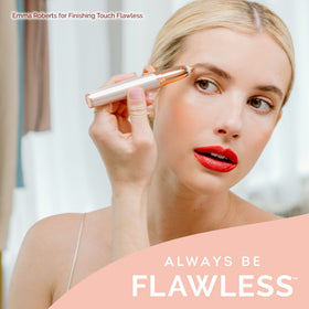Finishing Touch shaping brows with precise tip to demonstrate accuracy