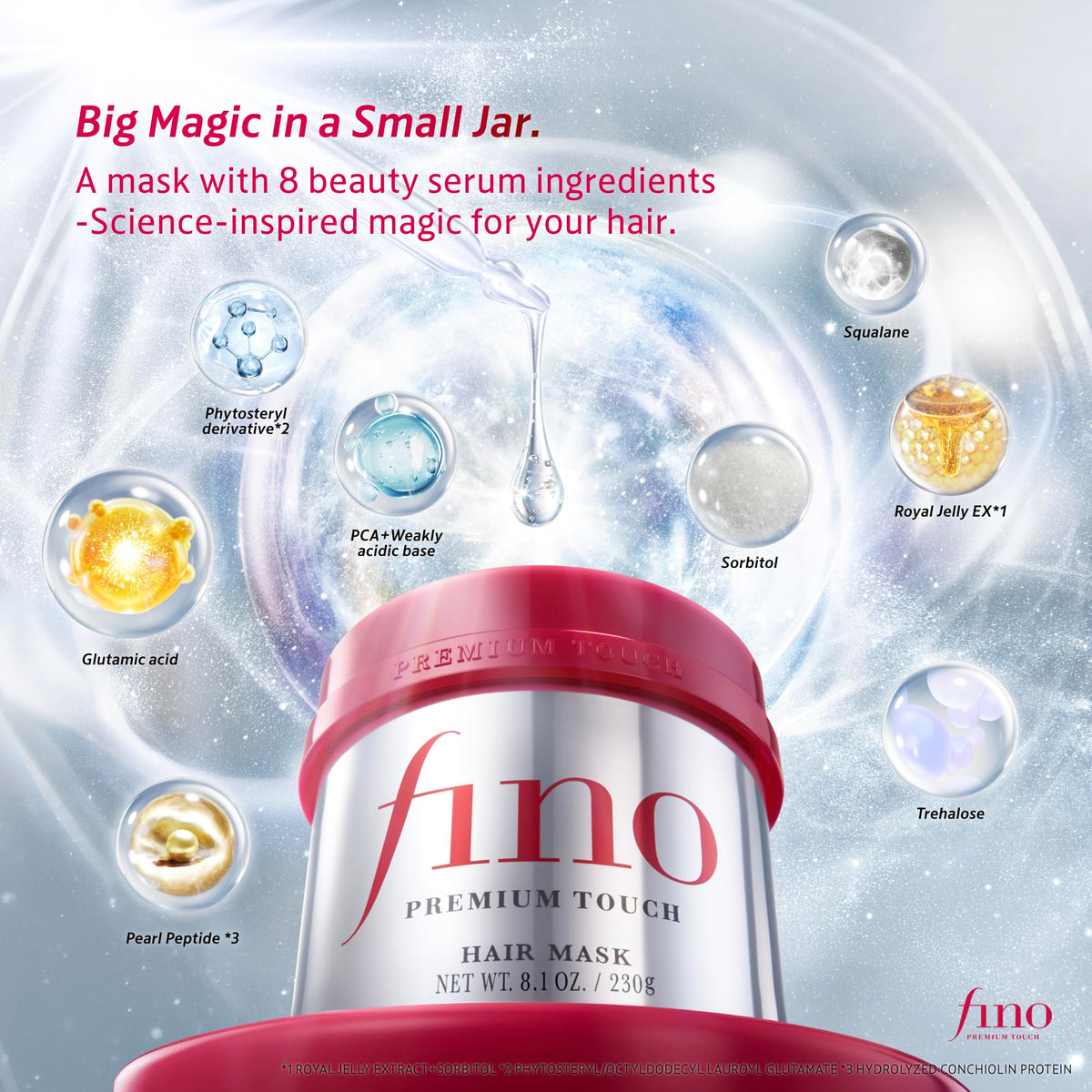 Fino open jar showing creamy texture and rich mask for visible nourishment