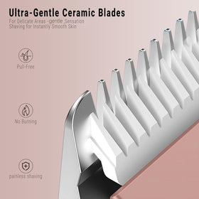FIONOFY dual heads side by side showing trimming and shaving options benefit