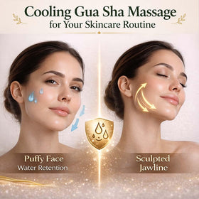 Fiora Naturals gua sha held in hand showing size and ergonomic fit