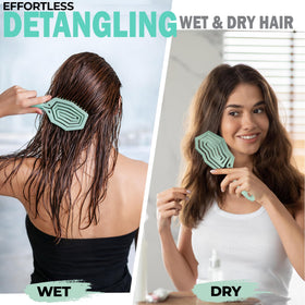 Fiora Naturals in-shower use detangling wet hair, pain-free knot removal benefit