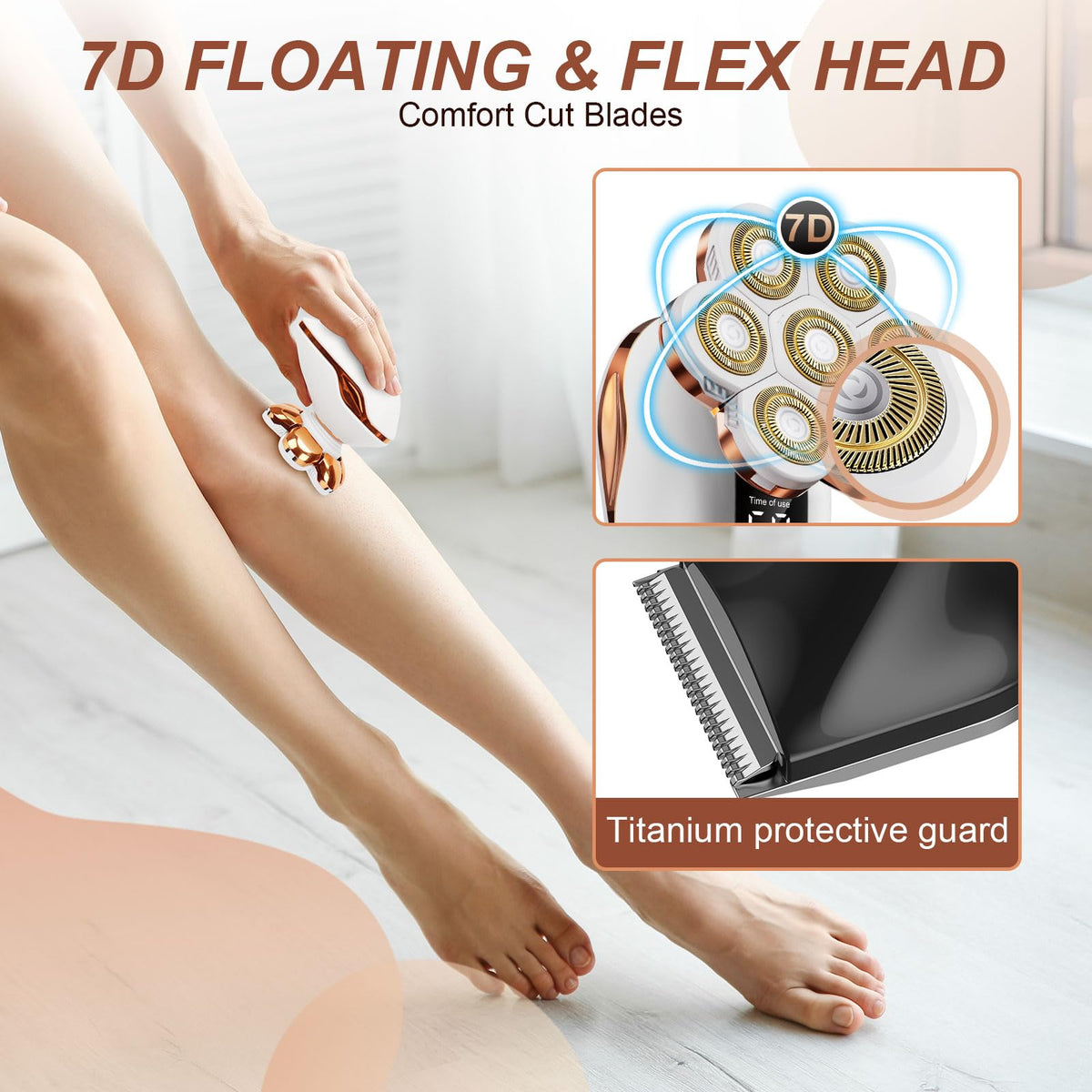 FIRE ROSE razor in shower demonstrating water-resistant use and convenient wet shaving