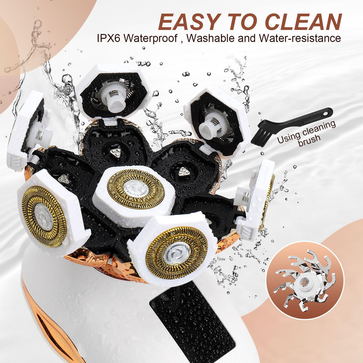 FIRE ROSE trimmer attachment detail for precise bikini and facial hair shaping