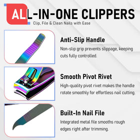 firiKer built-in fish-scale nail file smoothing edges for polished nails