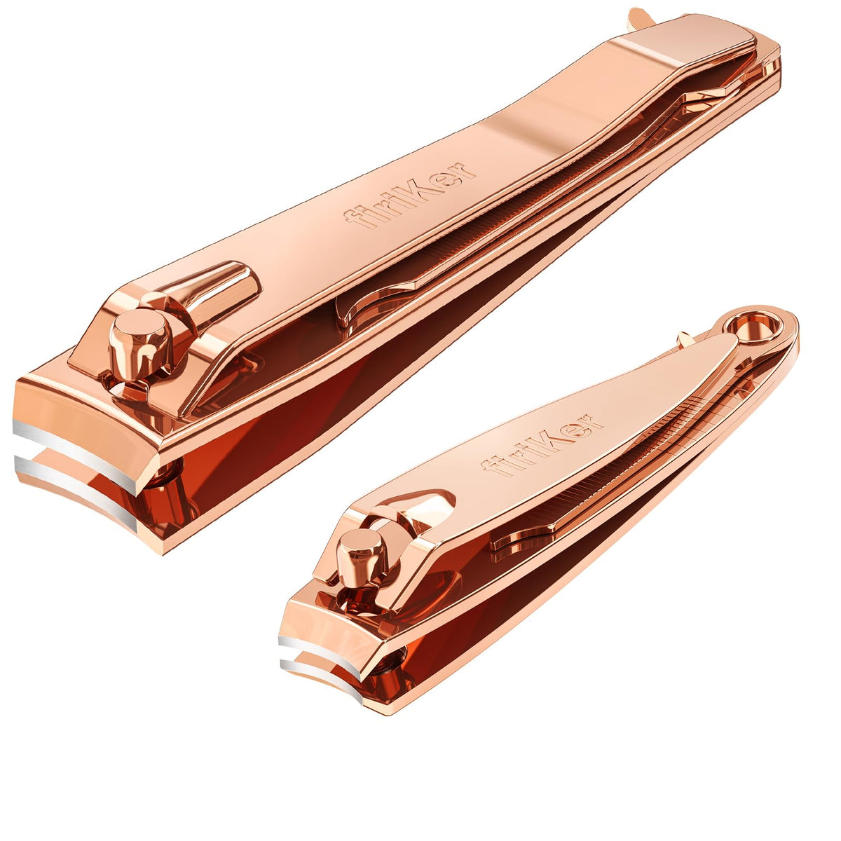 firiKer front view of rose gold clippers showing sleek design and gift-ready look