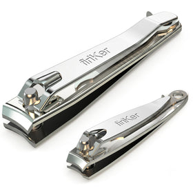 firiKer front view packaging showing compact stainless steel clippers and polished finish benefits