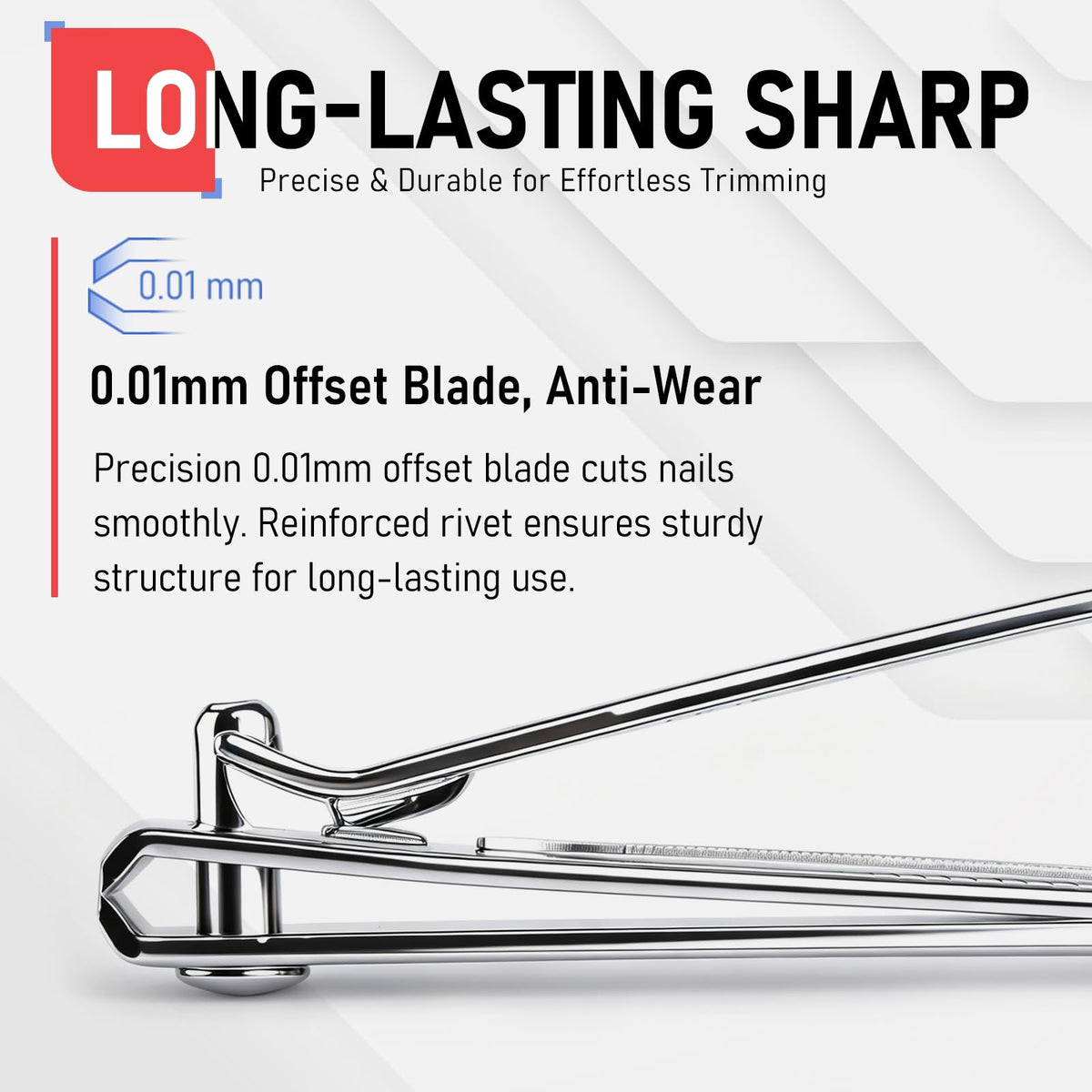 firiKer integrated metal nail file detail for smoothing edges after clipping benefit