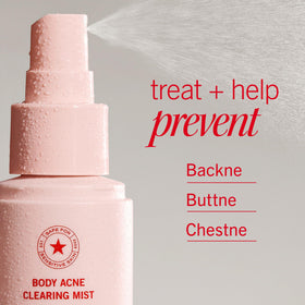First Aid Beauty bottle on bathroom shelf conveying daily routine ease