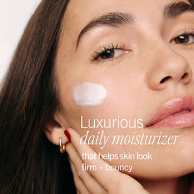 First Aid Beauty peptides niacinamide collagen trio ingredients displayed to show targeted anti-aging benefits