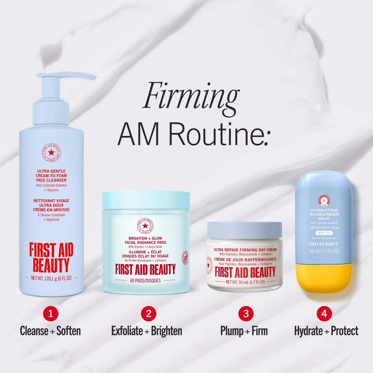 First Aid Beauty jar on bathroom shelf in lifestyle scene conveying daily routine integration benefits