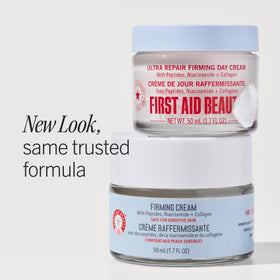 First Aid Beauty cream texture swirl highlighting rich hydration and smooth application benefit