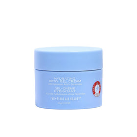 First Aid Beauty front packaging showing hydrating dewy gel cream benefits
