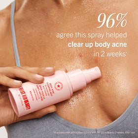 First Aid Beauty ingredient label close-up showing salicylic acid strength