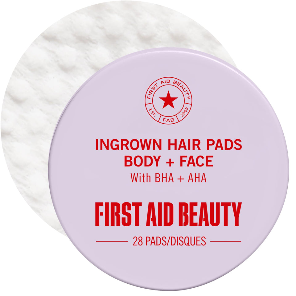 First Aid Beauty front packaging showing pads and benefits