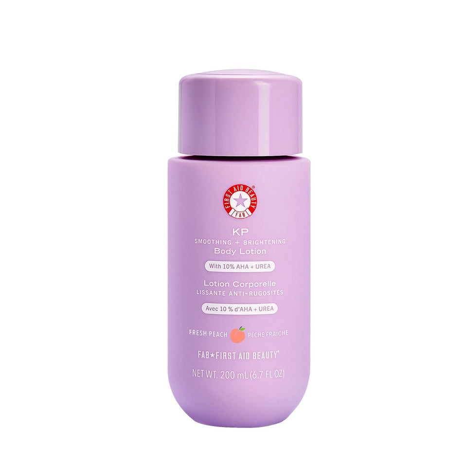 First Aid Beauty front packaging showing product and benefit of smoothing skin