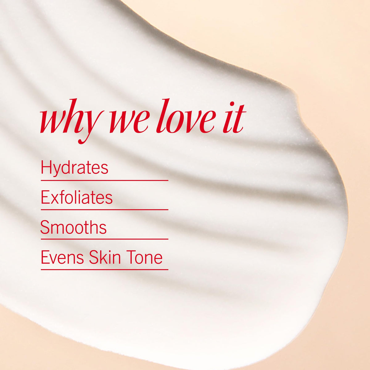 First Aid Beauty creamy lotion texture swipe demonstrating non-greasy moisture