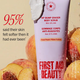 First Aid Beauty conceptual before and after skin texture improvement visual