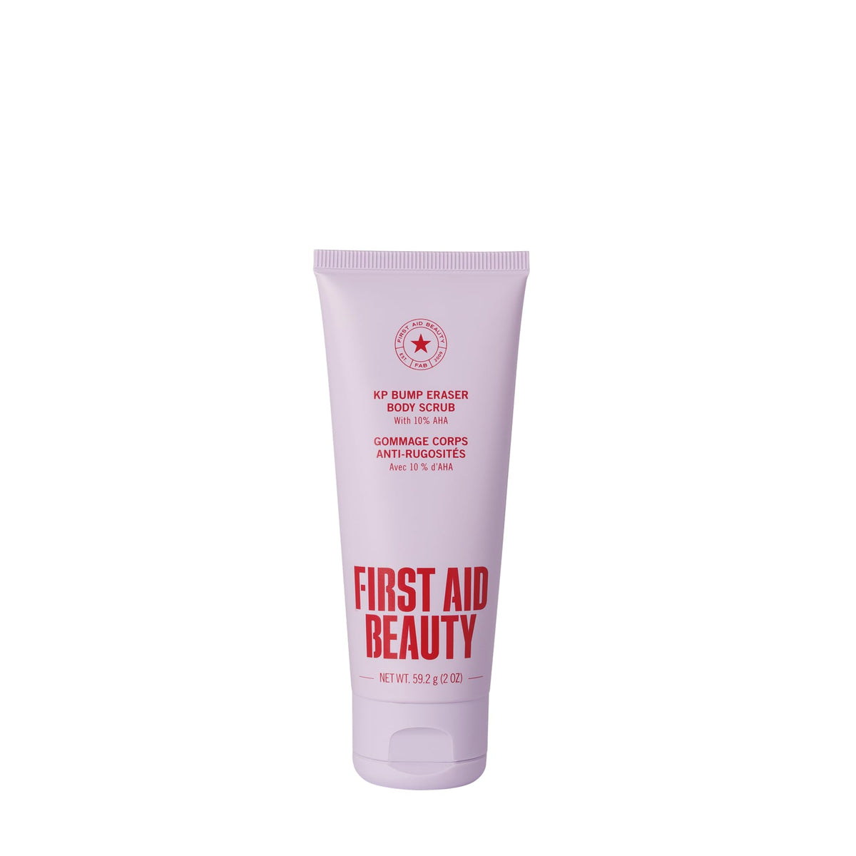 First Aid Beauty front packaging showing KP Bump Eraser benefits and size