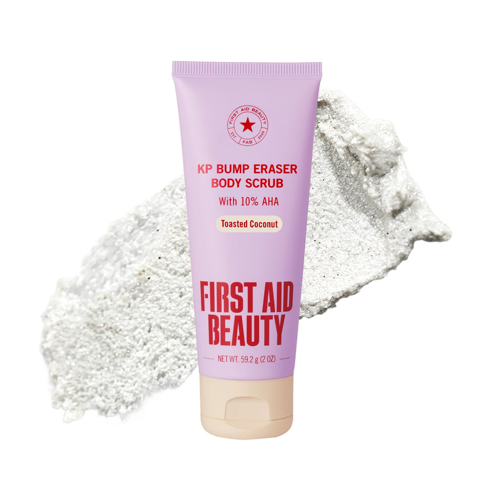 First Aid Beauty front packaging showing product and benefit of smoothing
