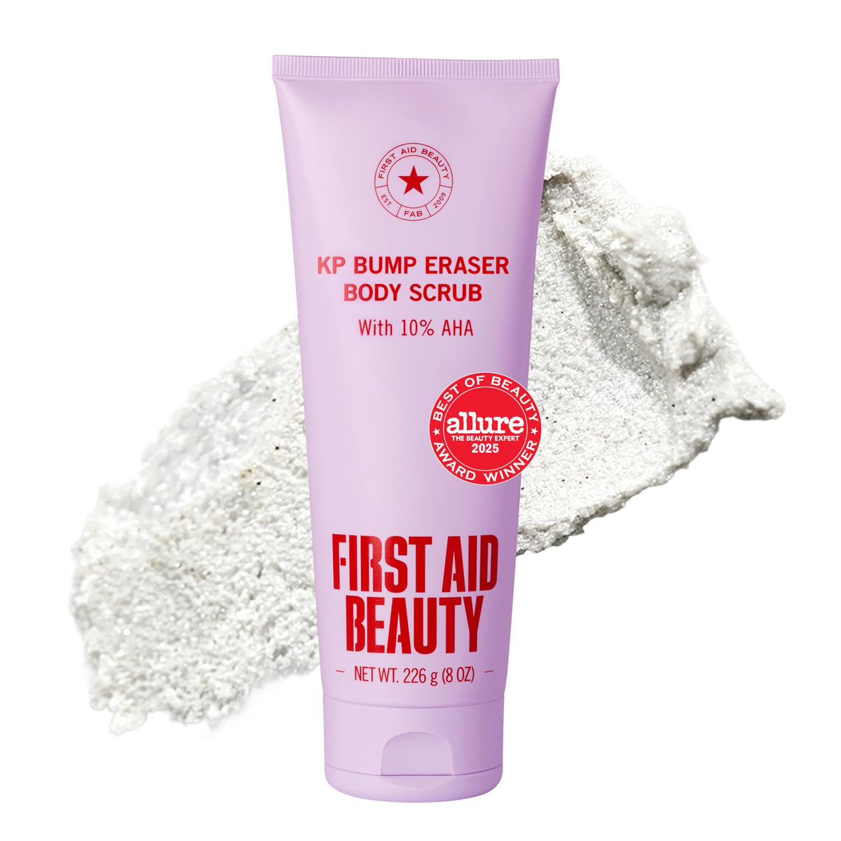 First Aid Beauty tube front view showing product and benefits