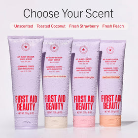 First Aid Beauty product staged in bathroom lifestyle scene for routine use