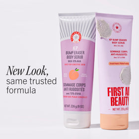 First Aid Beauty open cap displaying creamy scrub texture and ease of use