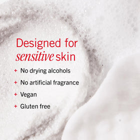 First Aid Beauty label close-up showing fragrance-free, pH-balanced claims for sensitivity