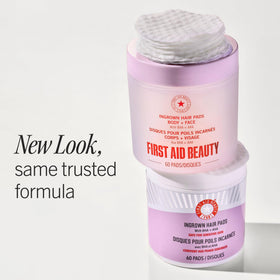 First Aid Beauty pad soaked texture highlighting gentle exfoliation