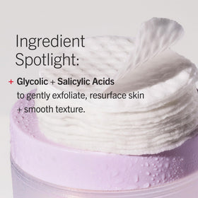 First Aid Beauty pads used on face and neck for smoother skin texture