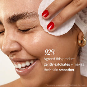 First Aid Beauty pads on bathroom vanity to show daily routine use