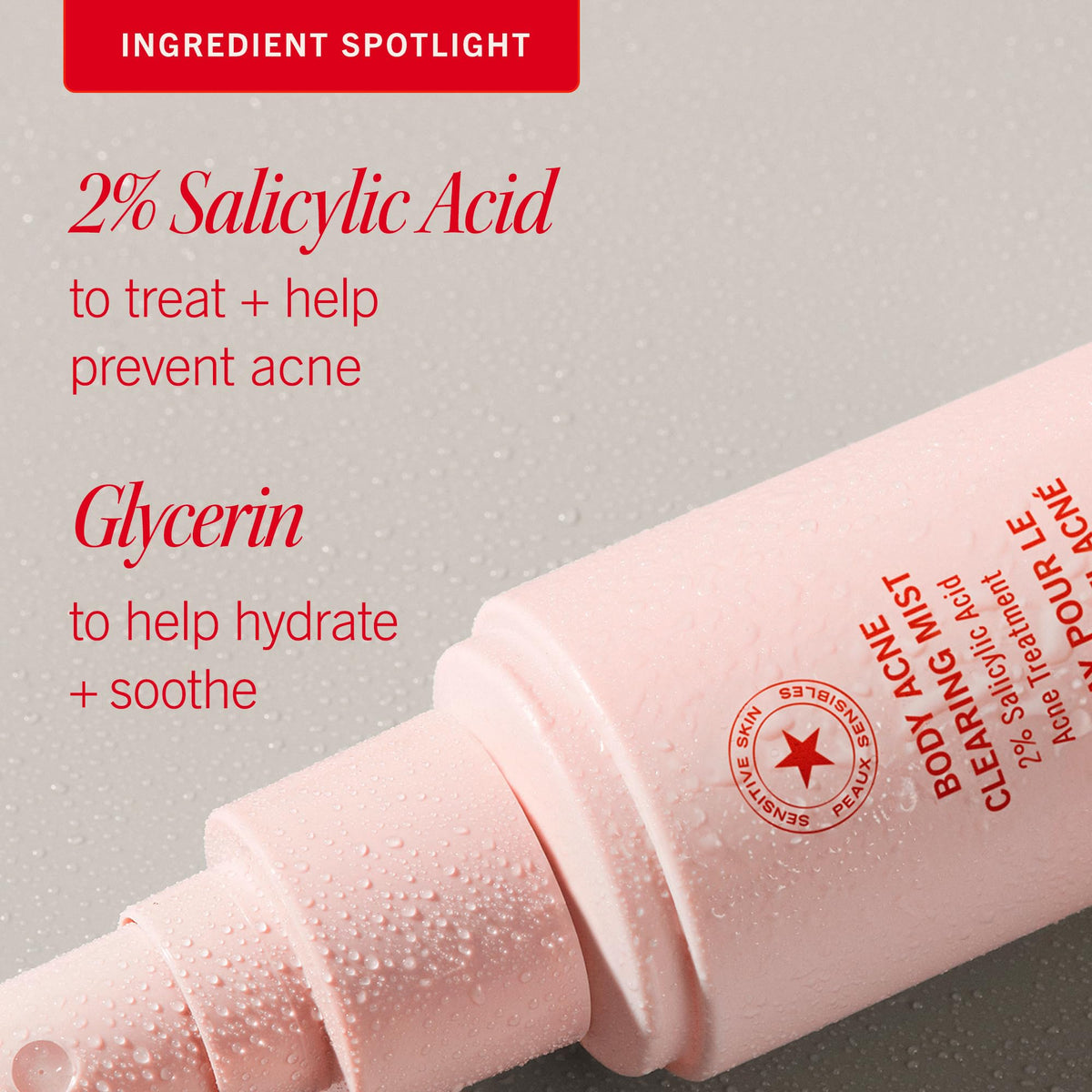First Aid Beauty bottle in hand to show actual 3 oz size portability