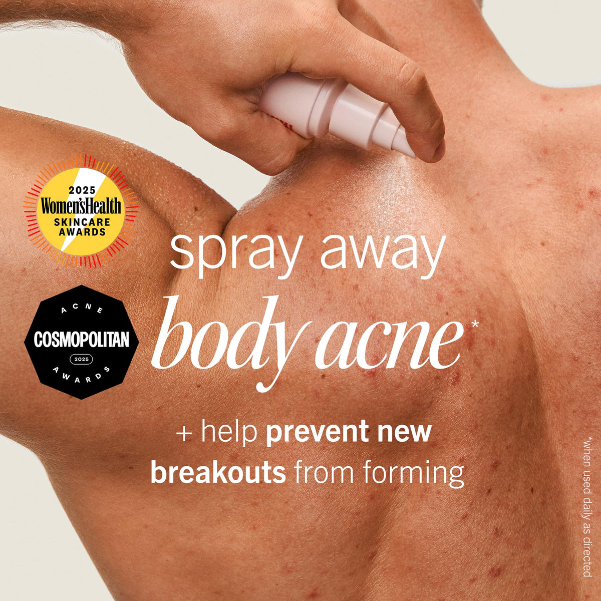 First Aid Beauty 360° nozzle detail demonstrating hands-free reach