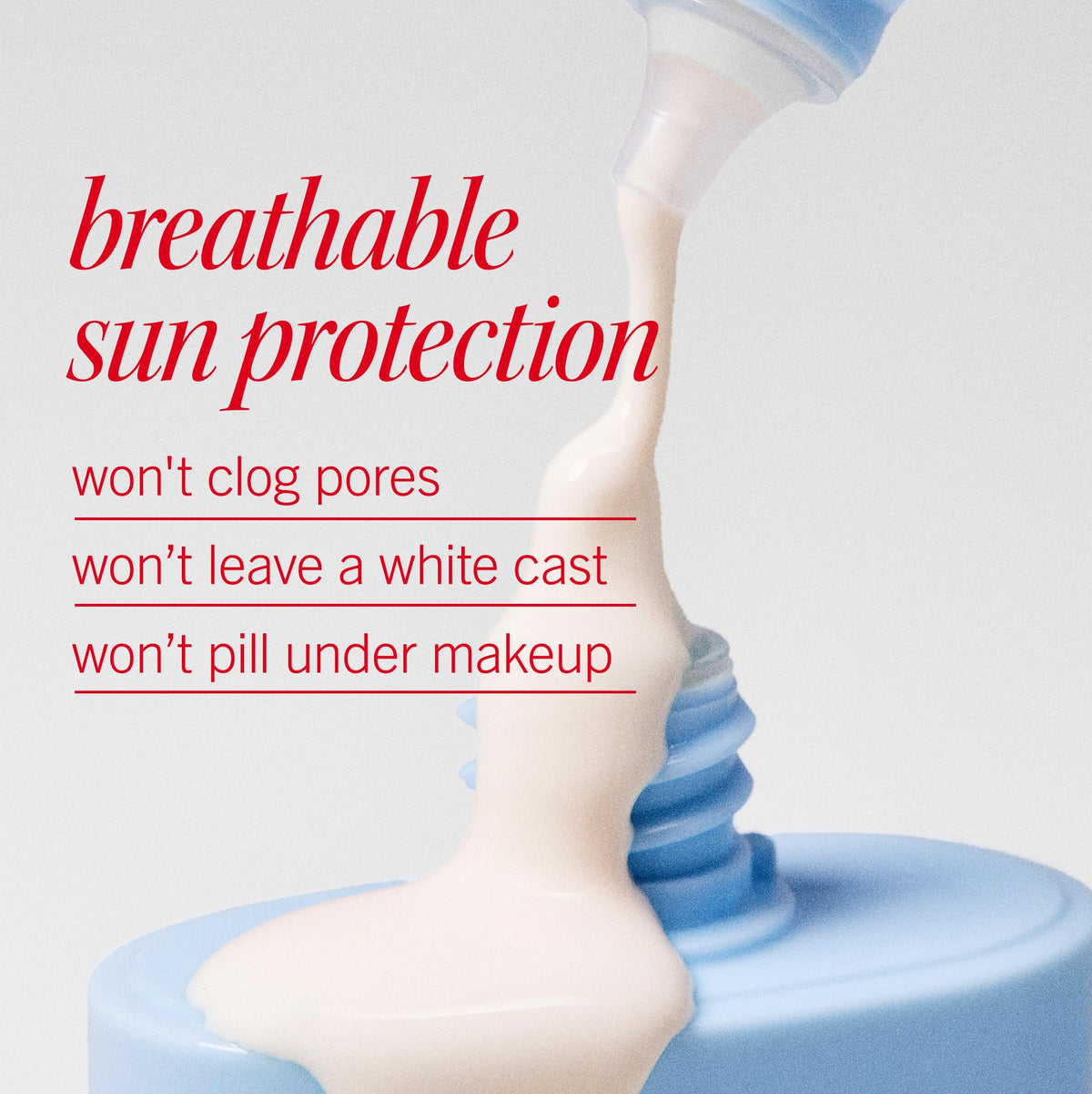 First Aid Beauty sunscreen milk in hand to show 1.7 oz size and portability